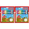 STABILO Pennarellone super lavabile Trio Jumbo - Astuccio da 12 - Colori assortiti (Confezione da 2)