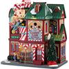 Lemax 05681 Building, Multicolored 05681-UK Christmas Village Sights & Sounds: The Candy Cane Works, Multicolore
