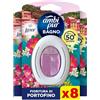 AMBI-PUR Ambi Pur Profumatore Bagno, Elimina Odori, 8 Pezzi, Fioritura di Portofino | Deodorante Ambiente con Tecnologia Anti Odore, Rinfresca l'Aria e Dona Freschezza, Durata Fino a 50 Giorni, Fragranza Lenor