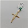 CIONDOLO CROCIFISSO - CROCE SACRA IN ORO GIALLO 18KT 750 0,75 GRAMMI (8594)