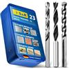 S&R Punte Trapano Miste. Set 23 Punte per Muro Cemento Ferro Metallo HSS e Legno
