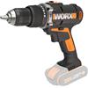 Worx WX372.9 Trapano Avvitatore con Percussione a Batteria 20V, 13 mm Mandrino a