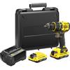 Stanley - fatmax STANLEY FATMAX, TRAPANO AVVITATORE BRUSHLESS 18V V20-2.0 AH. SFMCD720D2K-QW