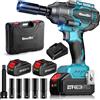 Seesii 1000 N.m Avvitatore a Impulsi Brushless, 1/2 pollice a Massa Battente, Ca