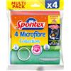 Spontex Microfibre x4 Panni Multiuso Colorati in Microfibra Tessile 4 pezzi Microfibra
