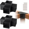 VEVOR Kit Staffe per Pergola 15x15 cm Supporto per Pali in Legno da Carpenteria 2 Staffe Angolari a 4 Vie Kit per Travi Fai da Te per Gazebo, Pergolati da Patio, Cabine, Kit Staffe per Pergola 2 pz