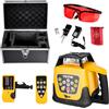 VEVOR Kit Livella Laser Rotante Raggio Rosso Portata 300 m, Inclinazione Regolabile, Rotazione 360 Gradi, Kit Scatola da Trasporto, Impermeabile IP54, Ricevitore Telecomando