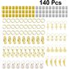 140 PCS Capelli Accessori Dread Anelli Di in Metallo Fermagli Per Perline