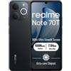 realme Note 70T Smartphone 4GB 128GB Nero Schermo 6.75 pollici Refresco a 90Hz Batteria