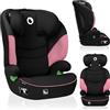 Lionelo Lars i-Size Seggiolino Auto con l'ultima Norma i-Size R129 per bambini (100-150cm/4-12 anni) Protezioni laterali, Poggiatesta regolabile, Leggero e facile installare, Opzione Solo rialzo auto
