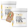 FITOATTIVI NATURA E BENESSERE Arnica Gel Forte 2x550 ml Arnica per Cavalli Uso Umano 98% Crema Recupero Muscoli Sportiva per Massaggio Cervicale Dolori Articolari e Muscolari con Vitamina E, Menta e Lavanda, Made in Italy