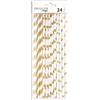 Toga - Pailles Blanc & Or - Pack de 24