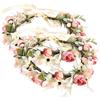 HuaLiSiJi Coroncina Fiori Rosa Coroncine Fiori per Capelli Fiori Capelli Per