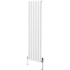 MONSTERSHOP Radiatore a colonna ovale e valvole cromate TRV Designer bianco 1600mm x 360mm
