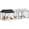Pollaio per Galline Da Esterno, 3X1X1M 3M² Recinto Galline in Metallo Zincato Co