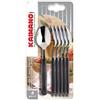 Kaimano Cucchiai da Tavola Italicus Neri Set 6 Pezzi Acciaio Inox Originali