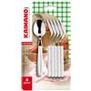Kaimano Cucchiaini da Caffè Dinamik Bianchi Set 6 Pezzi Acciaio Inox Originali