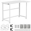Maclean Scrivania pieghevole MC-1250 L 100x65 cm Bianco con ruote