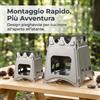 Fornello da Campeggio Pieghevole per Esterni - Split Type a Carbone