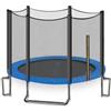 SereneLife Trampolino Elastico per Bambini 305 cm, Tappeto Elastico Rotondo, Nero, con Rete di Sicurezza, Struttura Robusta per Esterno e Interno
