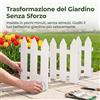 Recinzione Giardino in Plastica PVC Bianca per Aiuole e Bordure