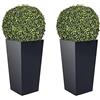WELL HOME MOBILIARIO & DECORACIÓN Doppia Set di fiore alto 35 L Prosperplast Urbi Square con colore antracite, 55 (Alto) x 29.5 (Larghezza) x 29.5 (Deep) CMS + B