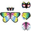 1 Set Halloween Butterfly Cloak Bambini Sciarpa Silk Sciarpa Cosplay Maschera