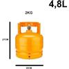 eurocamping Bombola Gas Ricaricabile Eurocamping e 1-2-3-5 kg Campeggio Fornello Barbecue