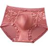 Slip uomo nylon spandex bordo pizzo seta ghiaccio 3D rigonfiamento muta