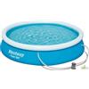 PISCINA TONDA ANELLO AUTOPORTANTE CON POMPA FILTRO BESTWAY 366H76 CM 57274
