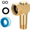 Raccordo avvolgitubo in ottone con 3/4 pollici per for femmina GHT e 1/2 pollice