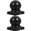2 Pcs Copertura Pali Di Recinzione Coperture Tappi Montanti Del Letto Metallo