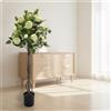 Albero di Rose Artificiali Decorativo Rosa Artificiale in Vaso Finto per Bagno