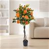 Albero di Rose Artificiali Decorativo Rosa Artificiale in Vaso Finto per Bagno