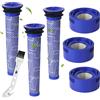 6 Filtri per Dyson V7 V8 - 3 Filtri HEPA Posteriori E 3 Filtri Anteriori