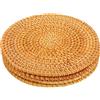4 Pcs Piccoli Sottopiatti Tovaglietta in Rattan Sottobicchieri Da Cucina