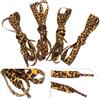 2PAIR Classic Flat Shoelaces Creative Shoe Ties Accessori (leopardo)