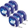Aken Nastro per Etichette In Plastica Aken Compatibile con Dymo LetraTag 91221 | 12mm