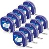 Aken Nastro per Etichette Aken Compatibile con Dymo LetraTag Plastica Nastri | 12mm x