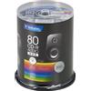 Mitsubishi Chemical media Verbatim 100pz CD-R per musica 80min 700MB 1-48x mandrino stampabile bianco a...