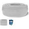 Tecnonew MATASSA BOBINA CAVO LAN ETHERNET 100 METRI CAT.6 FTP CCA BIANCO TECNONEW