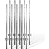 Relaxdays Pali per Rete Metallica Set 10, 90 cm, Profilo U, Giardino, Acciaio, Argento