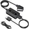 SUNNATCH Convertitore da Scart a HDMI Maschio Adattatore Scart HDMI Supporta Switch di