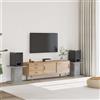 vidaXL Supporti Altoparlanti 2 pz Grigio Sonoma 30x30x40cm Multistrato vidaXL