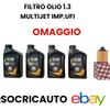 Selenia 4 Litri Olio Petronas Selenia WR Pure Energy 5W30 955535-S1+FILTRO 1.3 MTJ Omagg
