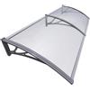 ® Pensilina Tettoia per Porta Balcone Esterno 200X80 Cm, Tetto Policarbonato Alv