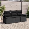 vidaXL Set di divani 3 pz polyrattan Divano esterno Posti sedere giardino vidaXL