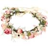 HuaLiSiJi Coroncine Fiori per Capelli Rosa Splendidamente Lavorata Re