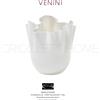 Venini - Vaso Fazzoletto Snow h cm 24 - cod. 700.02 - Rivenditore Autorizzato