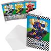 Folat Formula 8 Invitations and Envelopes for Children's Birthdays or